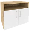 Офисная тумба для оргтехники, с нишей и распашными дверцами