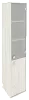 Офисный шкаф высокий узкий правый (со стеклом)