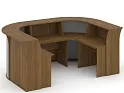 Стойка ресепшн, комплект №4 (радиусный элемент - ролета)
