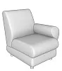 Секция одноместная с левым подлокотником