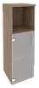 Офисный шкаф средний узкий стекло левый / правый