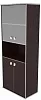 Офисный шкаф для документов высокий полузакрытый со стеклом