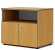 Офисная тумба для оргтехники, с нишей и распашными дверцами