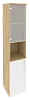 Офисный шкаф высокий узкий со стеклом (лев/прав) 